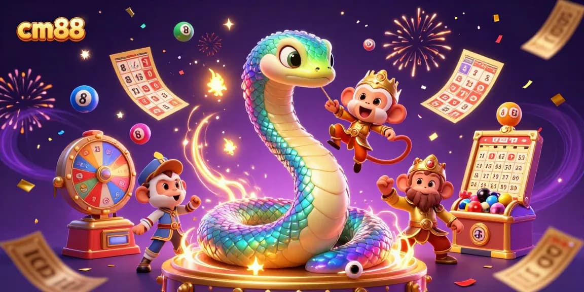 Experience thrilling gaming adventures with cm88 featuring vibrant elements and festive characters.