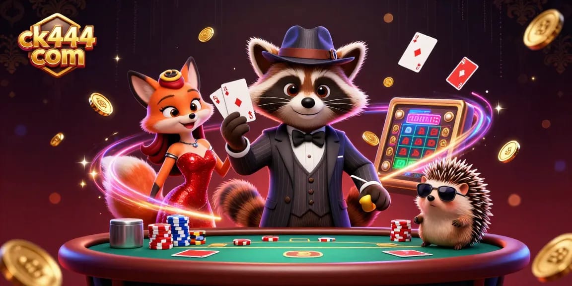 Engage in thrilling gameplay at ck444 com with charming characters in a vibrant casino scene.