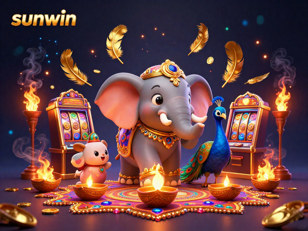 Play at Sunwin's thrilling slot games and win incredible treasures amidst vibrant characters and magical elements.