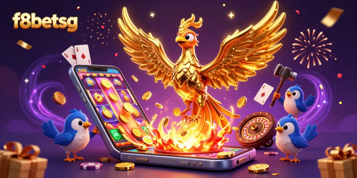 Experience the thrill of f8betsg with a golden phoenix and energetic slot games erupting with excitement.