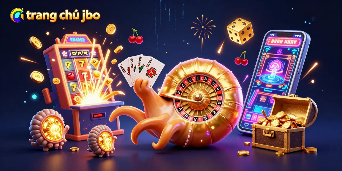 Experience the thrill of trang chủ jbo with vibrant 3D illustrations of casino elements and games.