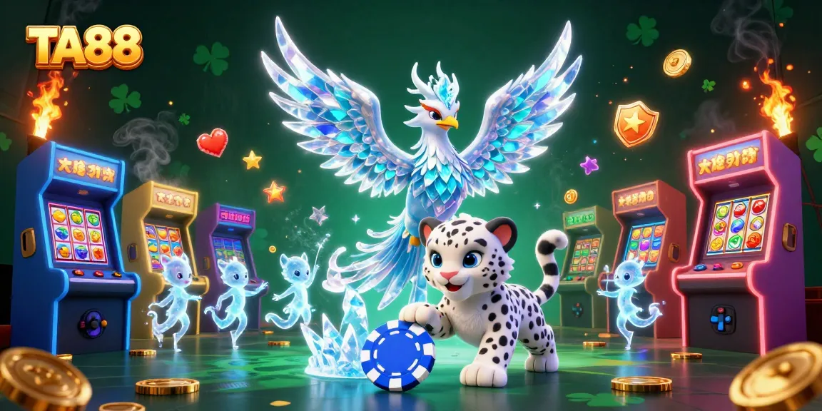 Experience exhilarating casino fun with TA88 featuring colorful characters and gaming elements.