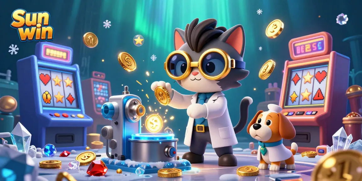 Win big at Sun win with immersive slots surrounded by vibrant casino elements.