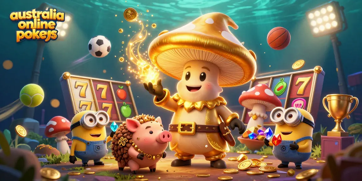 Engage in exciting australia online pokies action with a golden mushroom wizard and treasures.